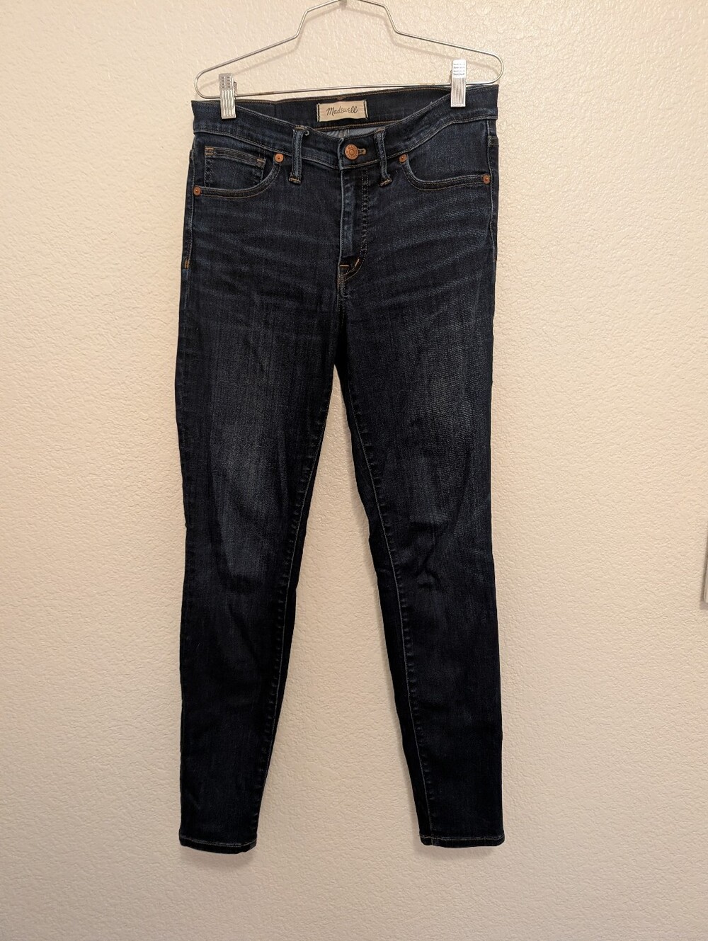 Madewell 9" High Rise Skinny Jeans Dark Wash 27